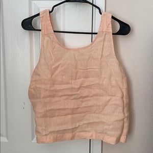 NWT Lou & Grey Button Strap Cropped Linen Tank (S)